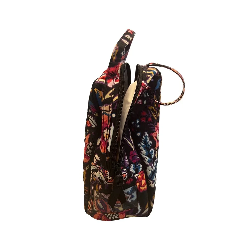 Vera Bradley Quilted Floral Cosmetic Bag Dual Compartment Travel Case 22599-N56